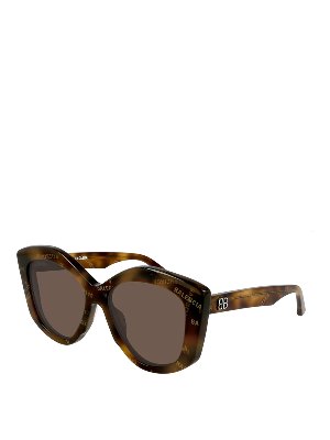 BALENCIAGA: sunglasses - Brown acetate sunglasses