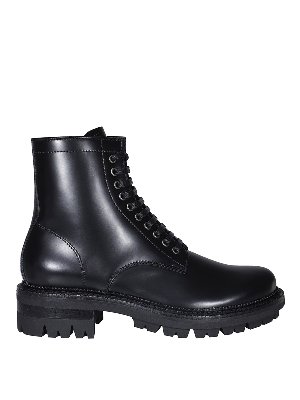 DSQUARED2: ankle boots - Leather combat boots