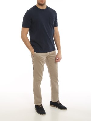 beige chinos with black shirt