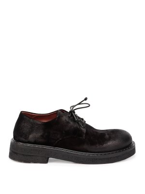 derby brogue shoes in black suede