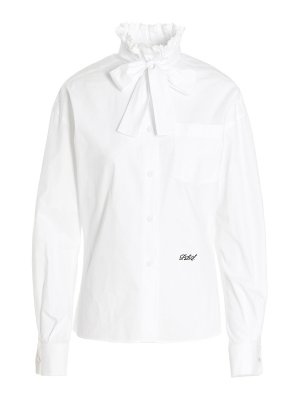 Womens Tops Philosophy Di Lorenzo Serafini Tops Save 18% Philosophy Di Lorenzo Serafini Cotton Shirt With Bow in White 