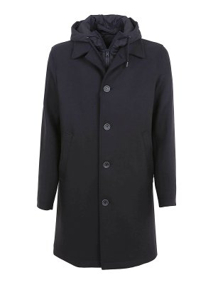 Coat Herno pour homme en coloris Noir Homme Vêtements Manteaux Manteaux courts 