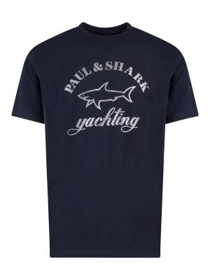 Paul & Shark T-shirt in Dark Blue for Men Mens T-shirts Paul & Shark T-shirts Black 