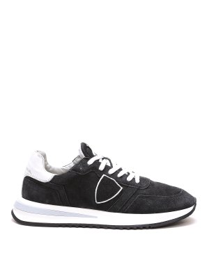 Philippe Model Bi-material Temple Sneakers in Black for Men Save 12% Mens Trainers Philippe Model Trainers 