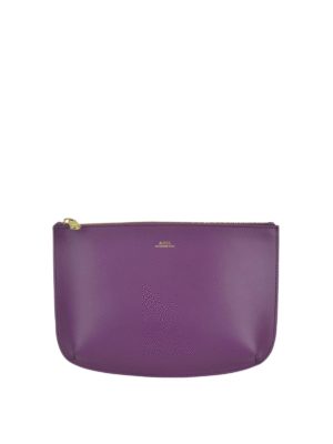 A.P.C.: pochette - Clutch in pelle con zip