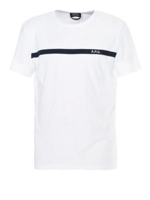 A.P.C.: t-shirts - Yukata logo band white T-shirt