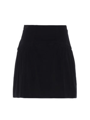 ALBERTA FERRETTI: minigonne - Minigonna in velluto millerighe nero