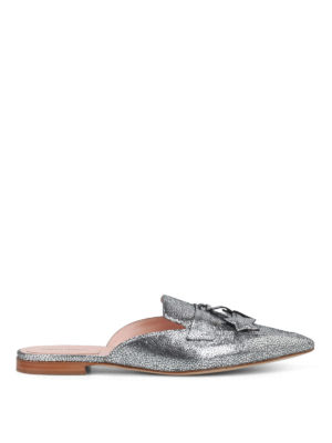 Alberta Ferretti: mules shoes - Mia laminated leather mules