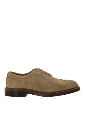 ALDEN: scarpe stringate - Derby brogue in camoscio