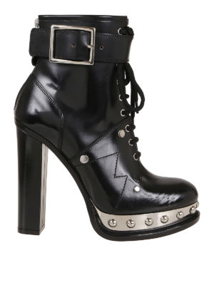 ALEXANDER MCQUEEN: Stiefeletten - Stiefeletten - Schwarz