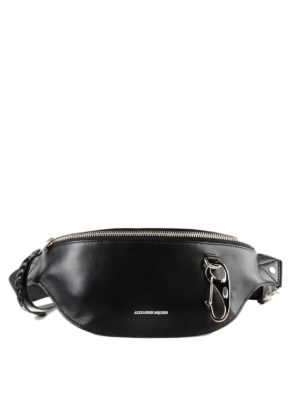 ALEXANDER MCQUEEN: marsupi - Marsupio in pelle con dettaglio moschettone