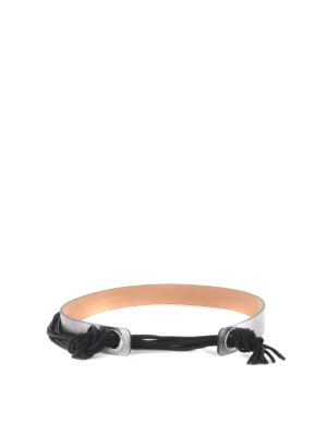 Alexander Mcqueen: belts - LEATHER FRINGE BELT