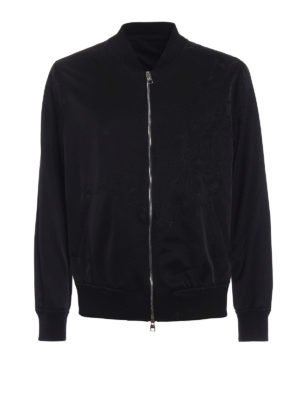 ALEXANDER MCQUEEN: giacche bomber - Bomber in raso ricamato ton sur ton