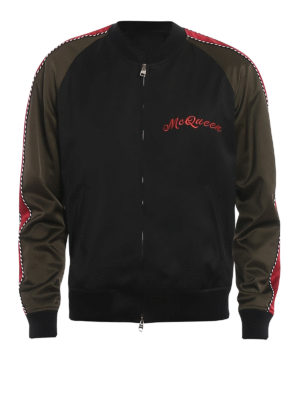 ALEXANDER MCQUEEN: bombers - Rear maxi logo bomber jacket