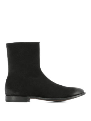 ALEXANDER MCQUEEN: stivali - Stivaletti Chelsea in suede punta spazzolata