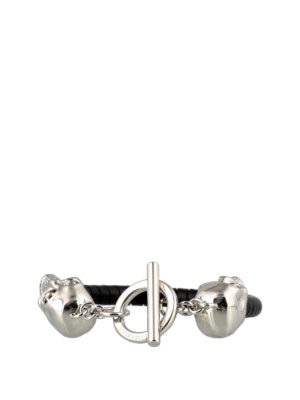 ALEXANDER MCQUEEN: Bracelets & Bangles - Skull brass detail bracelet