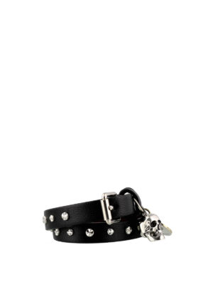 ALEXANDER MCQUEEN: Pulseras y brazaletes - Brazalete - Negro