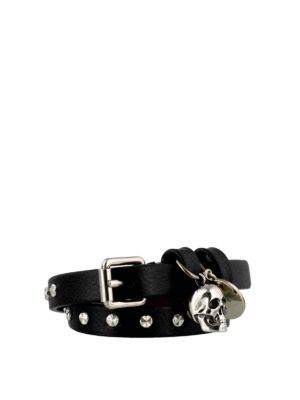 ALEXANDER MCQUEEN: Bracciali e Braccialetti - Bracciale Skull con borchie