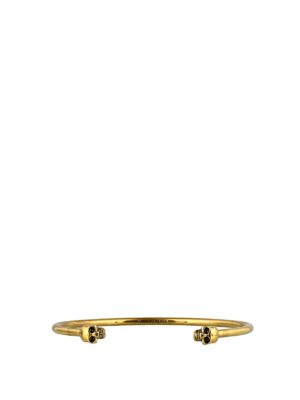 ALEXANDER MCQUEEN: Bracciali e Braccialetti - Bracciale Twin Skull in ottone