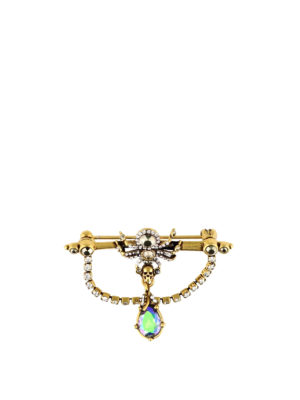 ALEXANDER MCQUEEN: Spille - Spilla con ragno gioiello in ottone