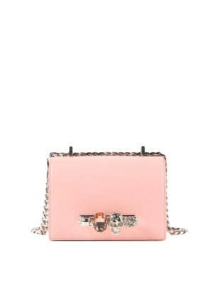 ALEXANDER MCQUEEN: pochette - Piccola borsa Jewelled Satchel rosa