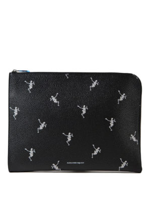 ALEXANDER MCQUEEN: pochette - Pochette Dancing Skeleton in pelle