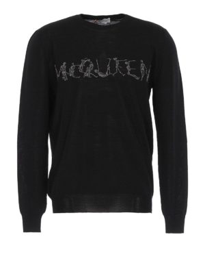 ALEXANDER MCQUEEN: crew necks - Dancing Skeleton wool sweater
