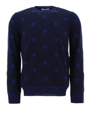 ALEXANDER MCQUEEN: crew necks - Skull intarsia crew neck