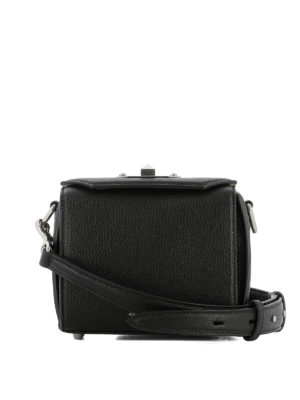 ALEXANDER MCQUEEN: borse a tracolla - Borsa Box Bag 16 in pelle nera