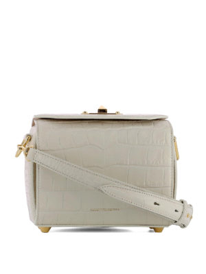 ALEXANDER MCQUEEN: borse a tracolla - Borsa Box Bag 19 stampa cocco