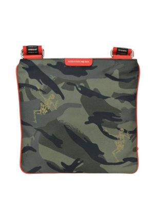ALEXANDER MCQUEEN: borse a tracolla - Borsa Dancing Skeleton camouflage