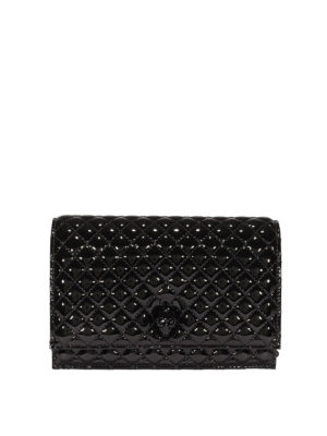 ALEXANDER MCQUEEN: cross body bags - Matelassé patent skull crossbody bag