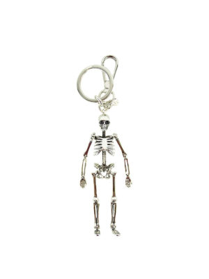 ALEXANDER MCQUEEN: portachiavi - Portachiavi Skeleton argentato