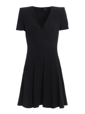 ALEXANDER MCQUEEN: abiti al ginocchio - Abito in crepe con balza