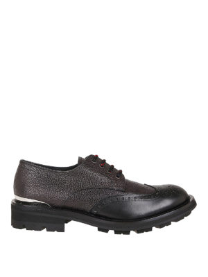 ALEXANDER MCQUEEN: lace-ups shoes - Brogue insert leather lace-ups