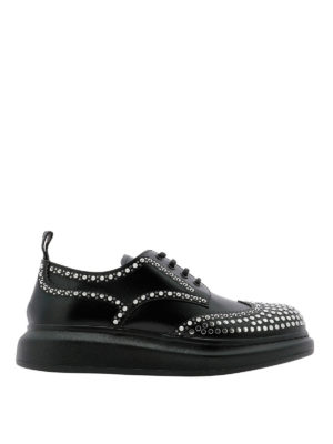 ALEXANDER MCQUEEN: lace-ups shoes - Hybrid studded lace-up shoes