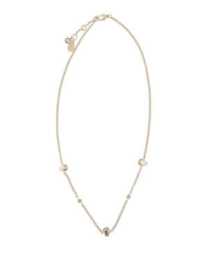 ALEXANDER MCQUEEN: Collane - Collana in ottone oro chiaro con Skull