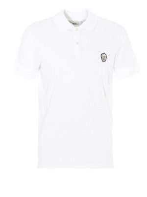 ALEXANDER MCQUEEN: polo shirts - Skull patch piqué polo