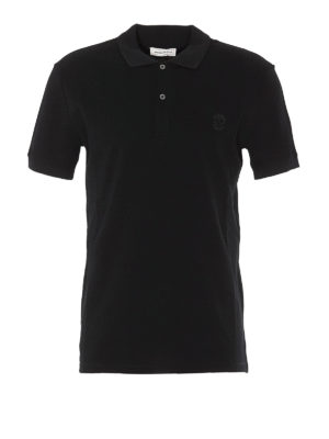ALEXANDER MCQUEEN: polo shirts - Skull patch piqué polo