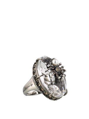 ALEXANDER MCQUEEN: Anelli - Anello Spider con cristallo