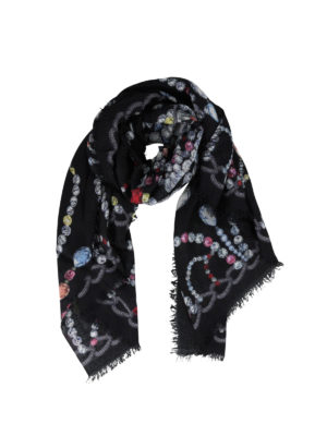 ALEXANDER MCQUEEN: sciarpe e foulard - Foulard Chandelier Skull in misto lana