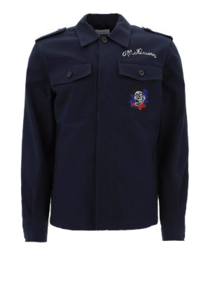 ALEXANDER MCQUEEN: shirts - Skull patch logo embroidery shirt