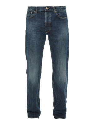 ALEXANDER MCQUEEN: straight leg jeans - Back logo embroidery jeans