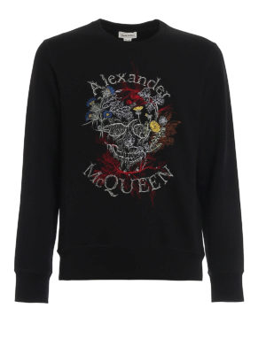 ALEXANDER MCQUEEN: Sweatshirts & Sweaters - Glowing Botanical Skull sweatshirt