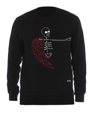 ALEXANDER MCQUEEN: Felpe e maglie - Felpa ricamata Skeleton