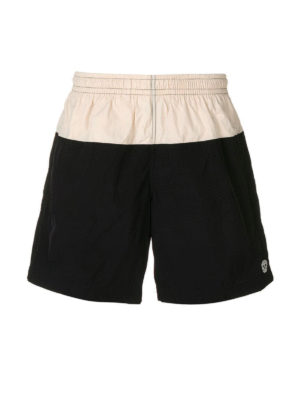 ALEXANDER MCQUEEN: Costumi piscina e boxer - Boxer da mare bicolor in nylon con logo Skull