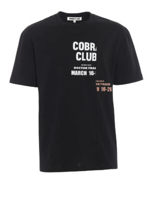 ALEXANDER MCQUEEN: t-shirts - Cobra Club logo cotton T-shirt
