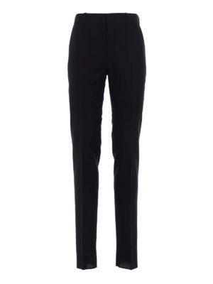 ALEXANDER MCQUEEN: Pantaloni sartoriali - Pantaloni slim fit in lana e mohair