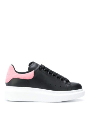 ALEXANDER MCQUEEN: sneakers - Sneaker in pelle nera Oversize