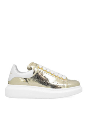 ALEXANDER MCQUEEN: sneakers - Sneaker bicolor in pelle Oversize